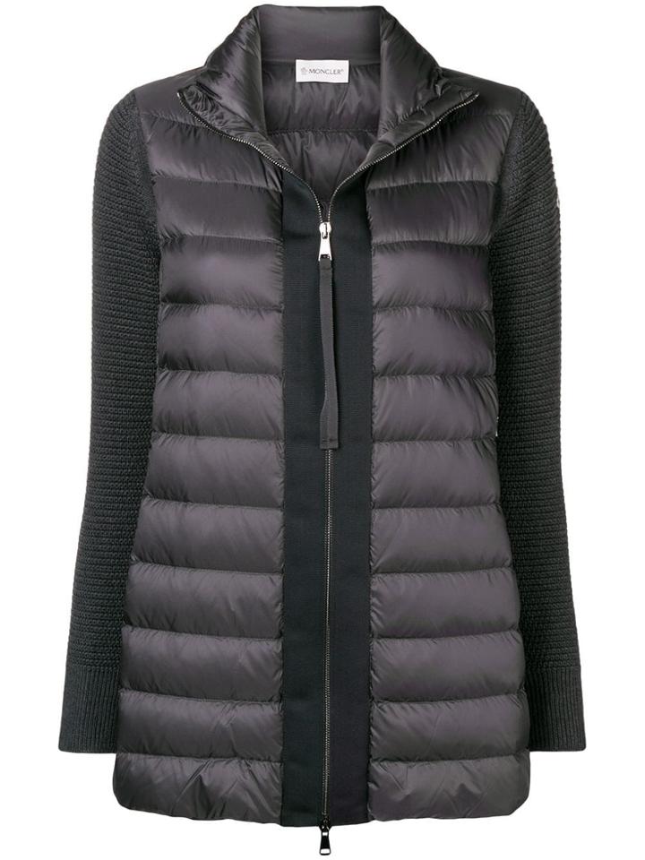 Moncler Padded Cardigan Coat - Grey