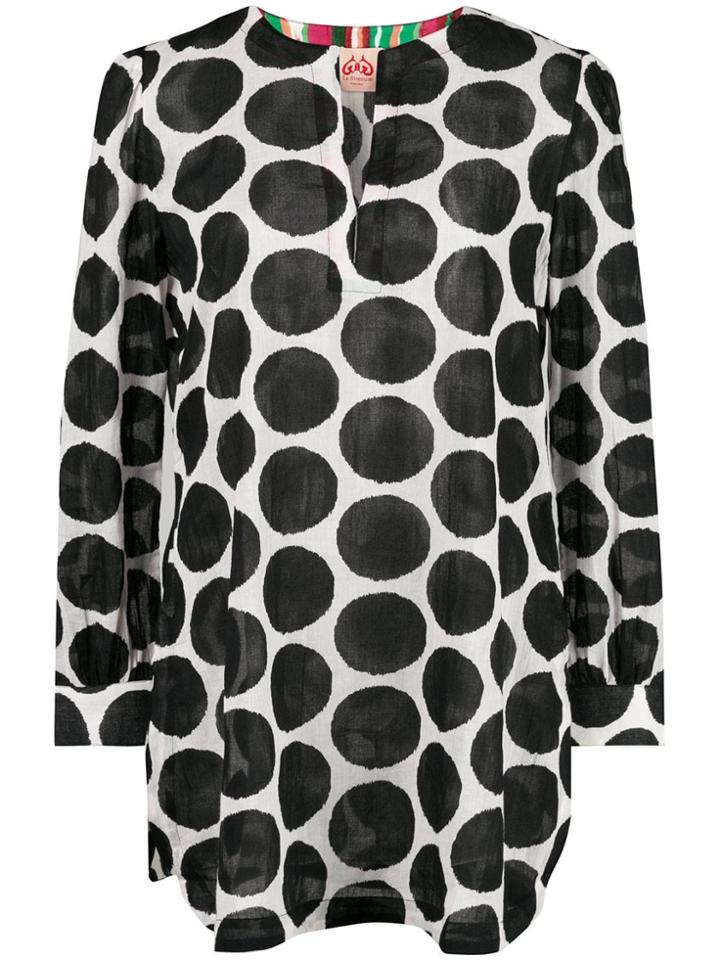 Le Sirenuse Macro Polka-dot Blouse - Black