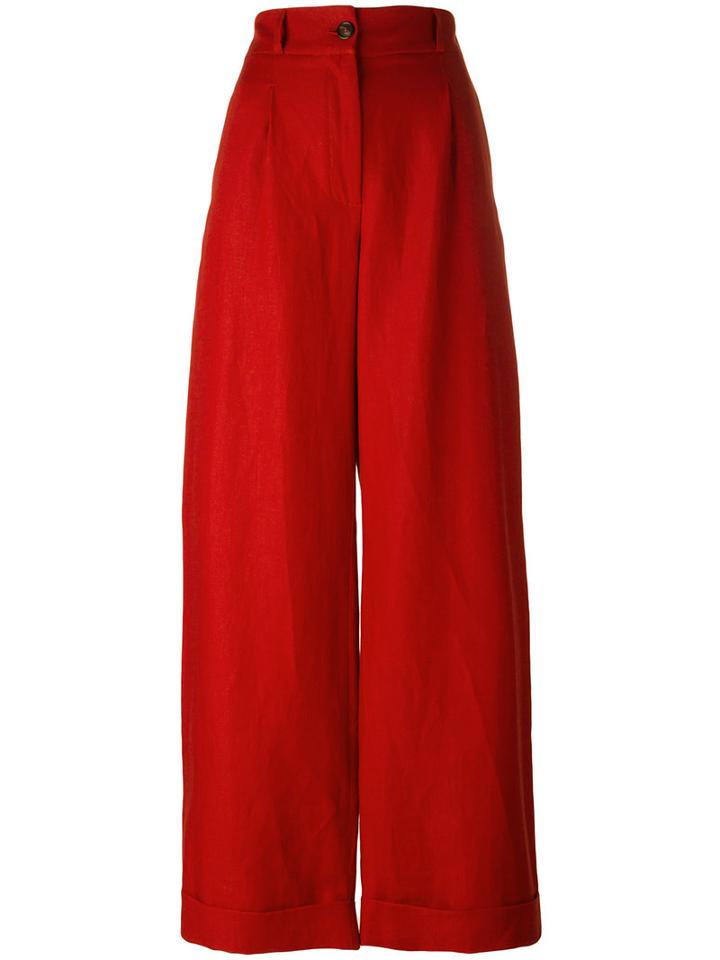 Société Anonyme Summer Brunch Pants, Women's, Size: 46, Red, Linen/flax