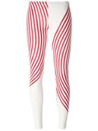 Mm6 Maison Margiela Striped Leggings, Women's, Size: Small, White, Viscose/spandex/elastane