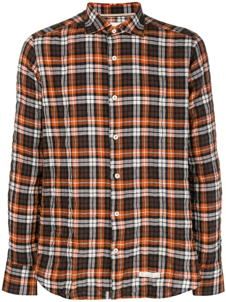 Tintoria Mattei Checked Button-down Shirt - Yellow & Orange