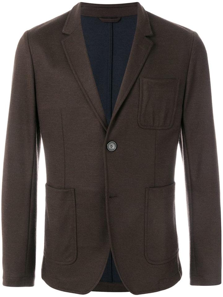 Ami Alexandre Mattiussi Unlined Soft Two Buttons Jacket - Brown