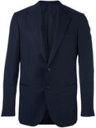 Caruso Notched Lapel Blazer - Blue