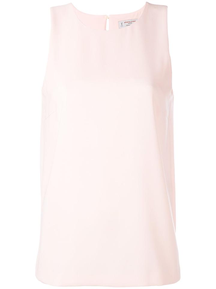Alberto Biani - Keyhole Tank - Women - Polyester/triacetate - 40, Pink/purple, Polyester/triacetate
