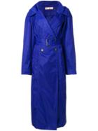 Marni Oversized Double Breast Trench - Blue