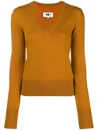 Mm6 Maison Margiela V-neck Jumper - Brown