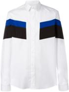 Les Hommes Striped Shirt, Men's, Size: 52, White, Cotton/spandex/elastane