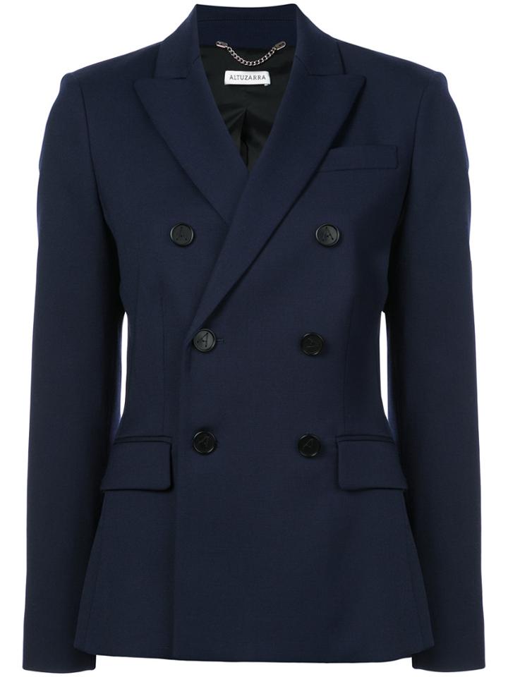 Altuzarra Double Breasted Boxy Blazer - Blue