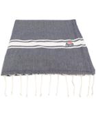 Mc2 Saint Barth Striped Tasselled Beach Towel - Blue