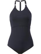 Malia Mills Halterneck Swimsuit, Women's, Size: 14, Black, Polyamide/spandex/elastane