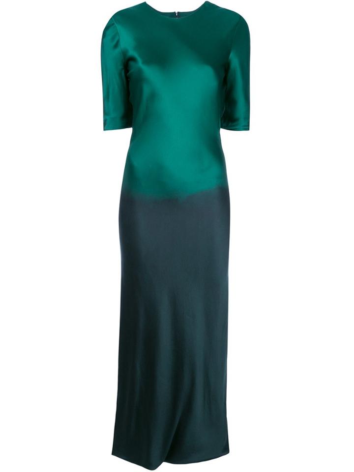 Alejandra Alonso Rojas Side Slit Dress - Green