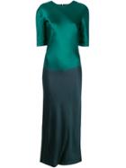 Alejandra Alonso Rojas Side Slit Dress - Green