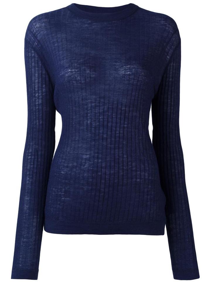 Dkny Fine Knit Jumper, Women's, Size: Small, Blue, Wool/alpaca