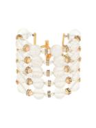 Chanel Pre-owned Cc Logos Rhinestone Bracelet - Neutrals