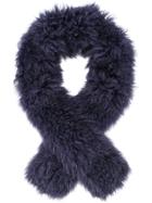 Yves Salomon Accessories Fluffy Scarf - Blue