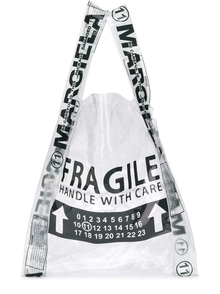 Maison Margiela 'fragile' Shopper Tote - Black