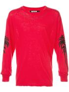 Adaptation Palm Printed Tee - Red