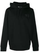 Y-3 Logo Printed Hoodie - Nero