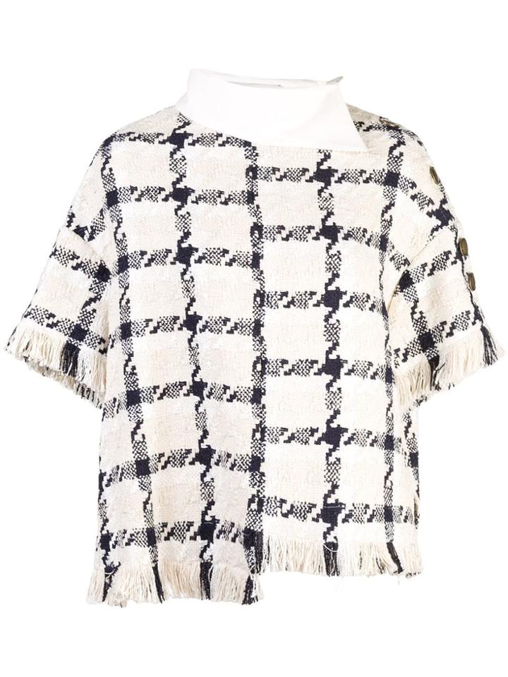 Monse Knitted Asymmetrical Jacket - White