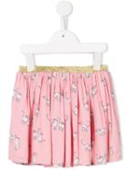 Simple Kids Cat Print Pleated Skirt, Toddler Girl's, Size: 4 Yrs, Pink/purple