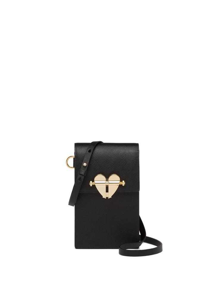 Prada Heart Logo Plaque Mini-bag - Black
