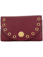 See By Chloé Pebbled Kriss Wallet - Red