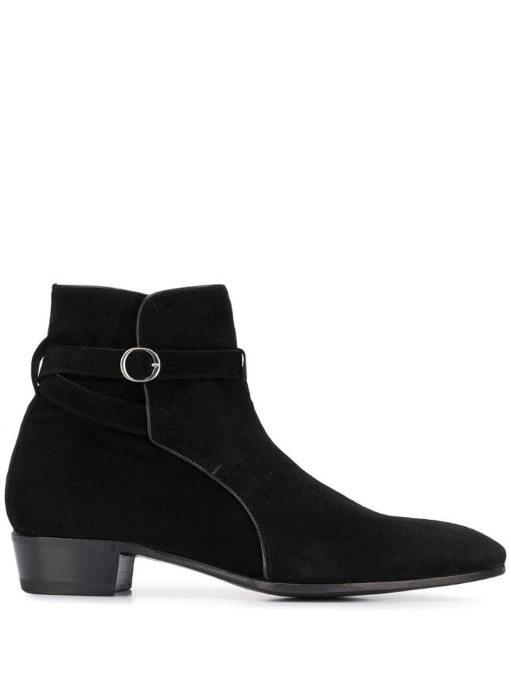 Lidfort Buckle Detail Boots - Black