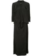 Uma Wang Long Draped Shirt Dress - Black