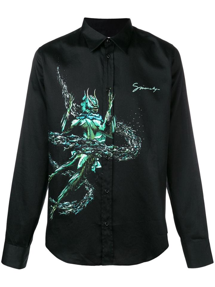 Givenchy Fish Print Shirt - Black