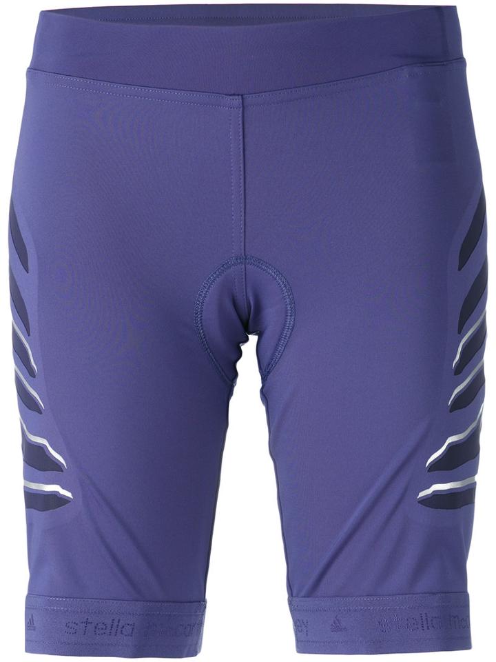 Adidas By Stella Mccartney - Mesh Stripe Shorts - Women - Spandex/elastane/recycled Polyester - M, Pink/purple