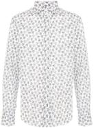 Xacus Floral Print Shirt - Grey