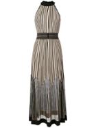 D.exterior Striped Knitted Dress - Gold