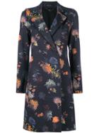 Marc Cain Floral-print Coat - Blue