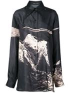 Kwaidan Editions Moon Print Oversized Shirt - Black