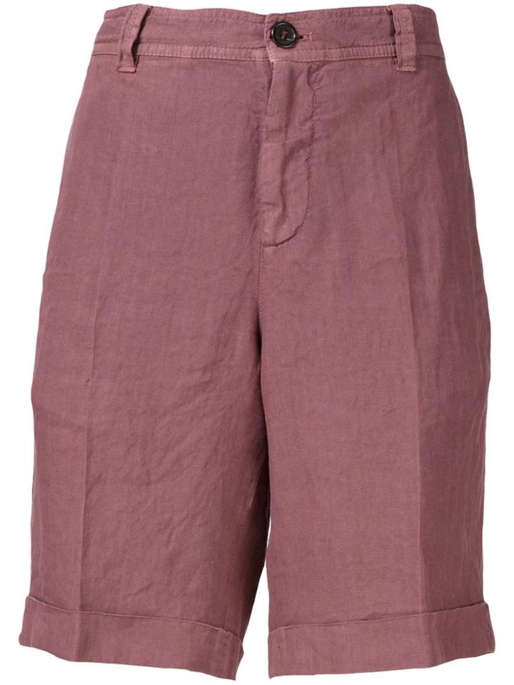 Brunello Cucinelli Bermuda Shorts, Men's, Size: 50, Red, Linen/flax