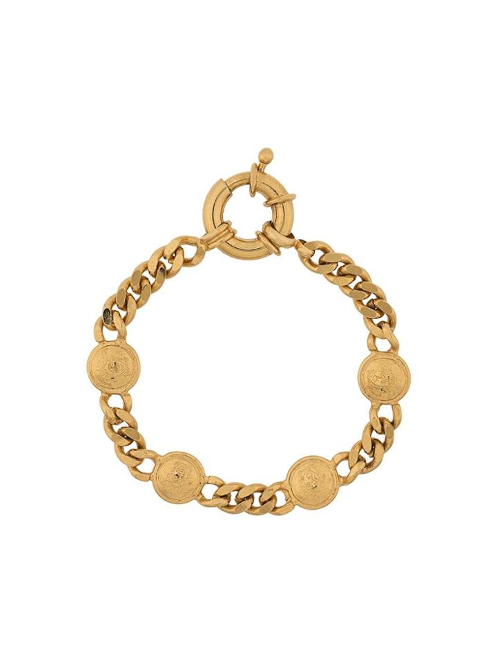 Versace Pre-owned Medusa Motif Chain Bracelet - Gold