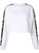 Gaelle Bonheur Mesh Sleeve Sweatshirt - White