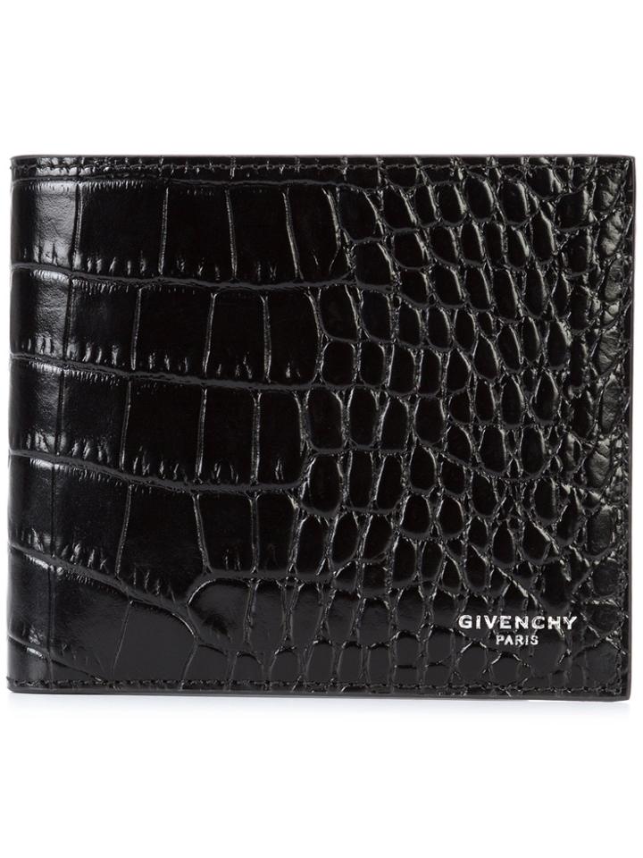 Givenchy Logo Embossed Billfold Wallet - Black