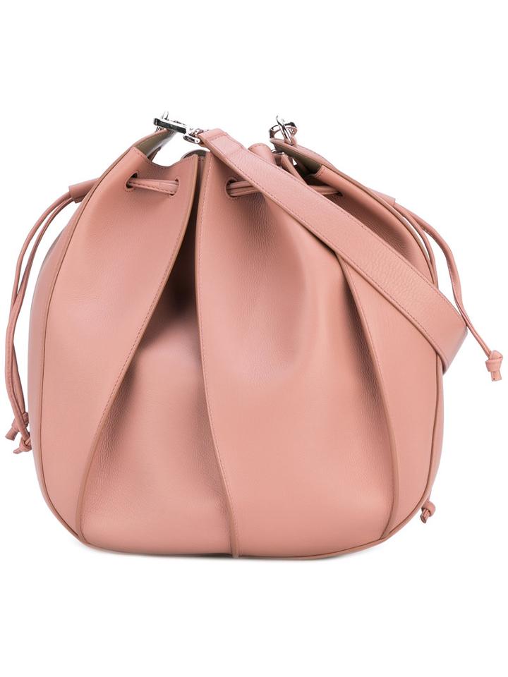 Jil Sander - Medium Bucket Crossbody Bag - Women - Calf Leather - One Size, Pink/purple, Calf Leather
