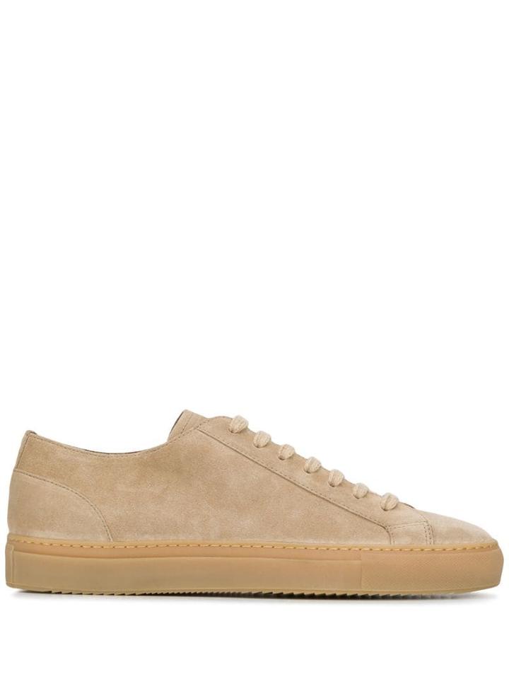 Doucal's Low Top Suede Sneakers - Neutrals