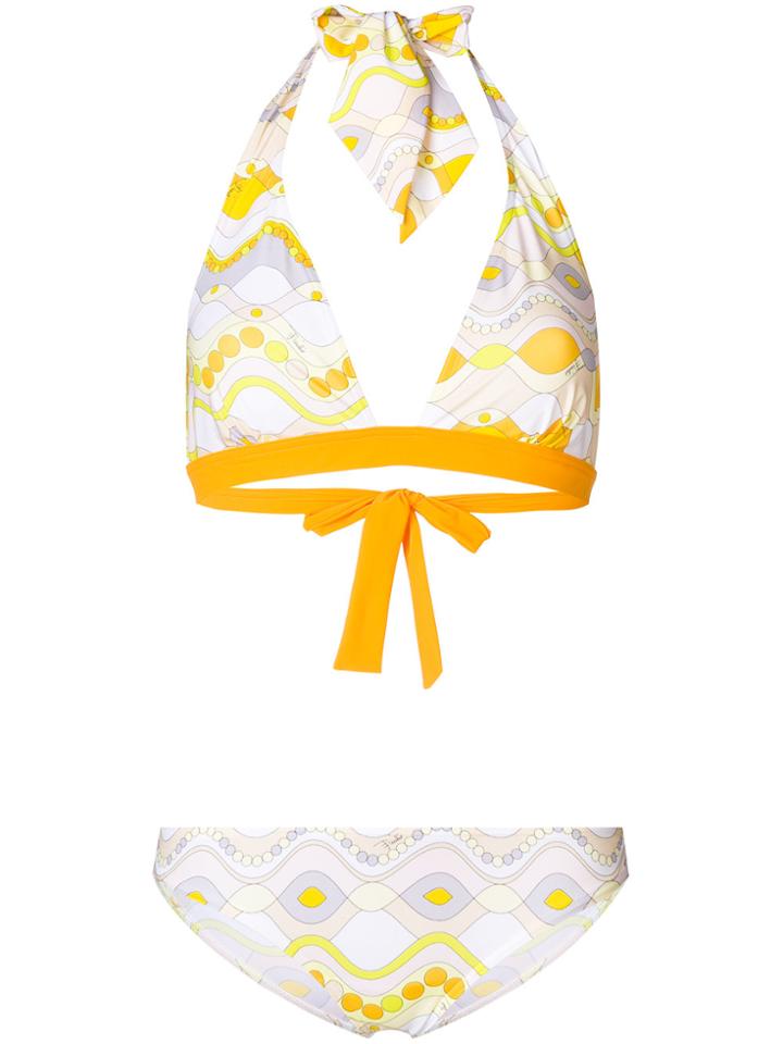 Emilio Pucci Halter Neck Bikini - White