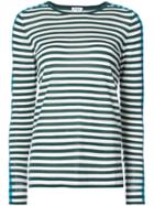 Akris Punto Striped Longsleeved T-shirt - Green