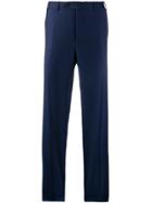 Canali Straight Tailored Trousers - Blue