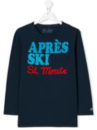 Mc2 Saint Barth Kids Slogan Long-sleeve Top - Blue