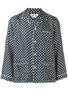 Marc Jacobs Polka Dot Pyjama Shirt, Size: Medium, Blue, Silk