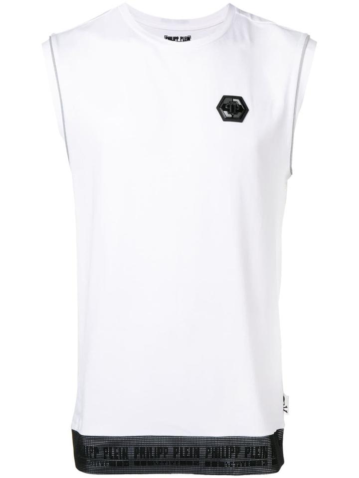 Philipp Plein Logo Patch Vest - White