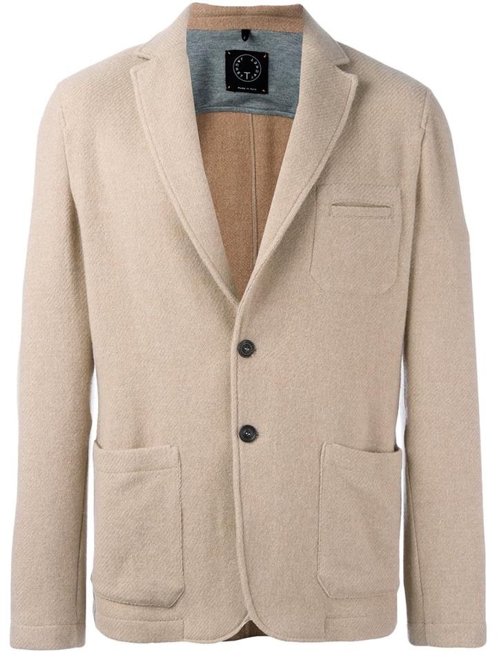 Tonello Two Button Blazer, Men's, Size: Large, Nude/neutrals, Polyamide/alpaca/virgin Wool
