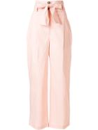 Semicouture Paperbag Trousers - Pink & Purple