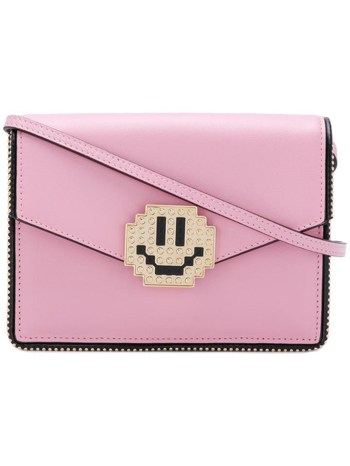 Les Petits Joueurs Smiley Shoulder Bag - Pink & Purple