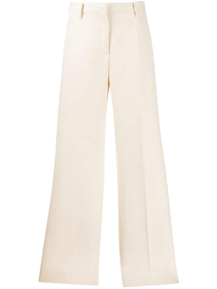 Valentino Tailored Wide Leg Trousers - White